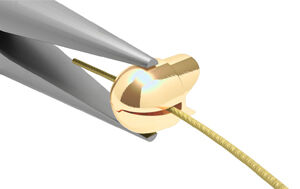 Compressing jaws of crimp with pliers